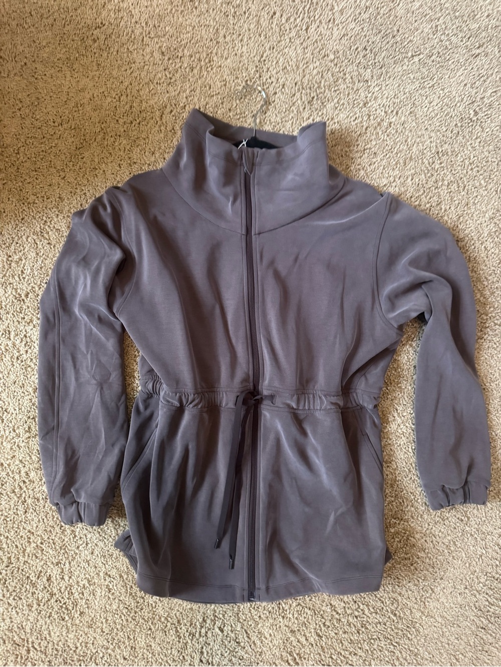 lululemon athletica mauve gray zip-up jacket